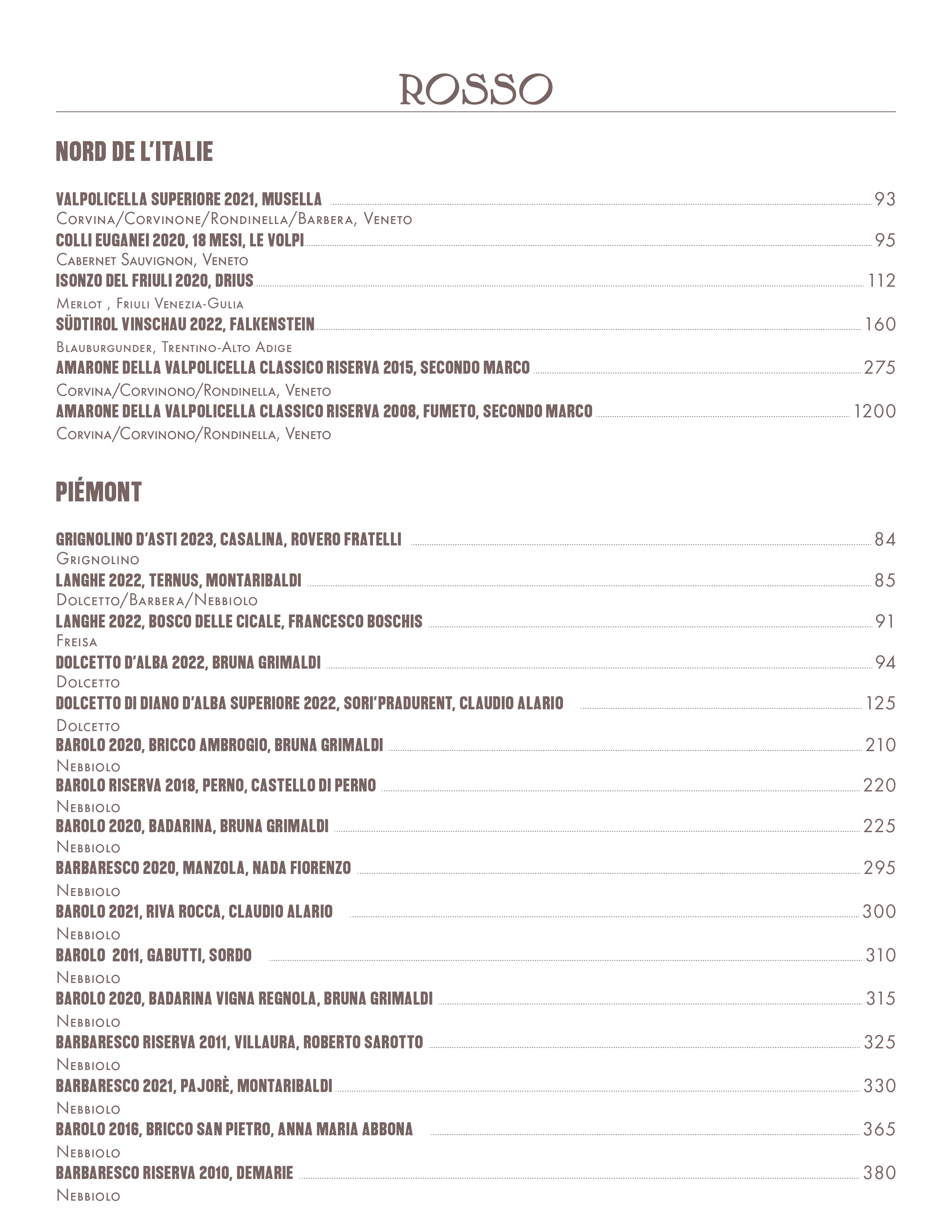 Carte des Vins - Page 6